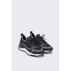 [백화점 매장정품] 슈콤마보니 여성운동화 [] SUECOMMA BONNIE DG4DS24003BWX Leather patch knit sneakers(black&white)