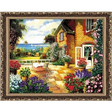 리본꽃자수도안