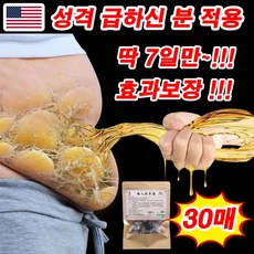 (당일 출고) 최신 기술 쑥뜸 뱃살 다이어트 복부패치/딱 7일 효과보장/다이어트 오일 랜덤 증정, 30개, 1개입