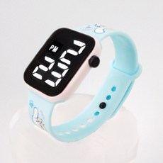 산리오 시나모롤 LED 디지털 손목시계 실리콘 미밴드 전자 시계 생일 선물