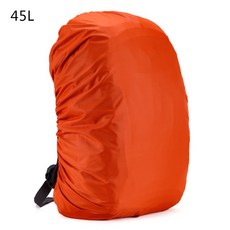 35-80L 배낭 레인 커버 등반 가방 커버 방수 휴대용 하이킹 캠핑 자전거 야외 여행, 오렌지 2