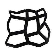 디딤돌 몰드 홈 가든 워크 포장 시멘트 9 그리드 재사용 스톤 로드 콘크리트 포장용, 1개, 1) Black