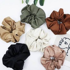 딥무드 인조 가죽 레더 레자 곱창머리끈 6color