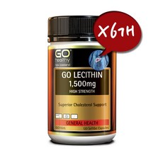 GO Healthy 뉴질랜드 고헬씨 레시틴 1500mg 120캡슐 (콜레스테롤 관리) 6개세트, 6개, 120정