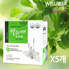 웰화이버 포르테 차전자피 식이섬유 60포 X 5개