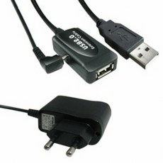 블루리2 USB리피터 USB2.0 A M-A F 10M Power형 (LS-EXT20P-10M) usb충전케이블, 단일 수량