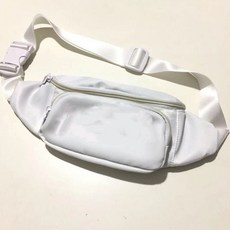 해외직구 남성 허리 팩 야외 달리기 사이클링 백 남녀 캐주얼 스포츠 가슴 가방, 화이트