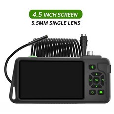 산업용 방수 LED 내시경 미니 스네이크 카메라 45 인치 IPS 스크린 20MP 싱글 듀얼 트리플 렌즈, 8) 5.5MM Single Rigid 5 메터, 1개