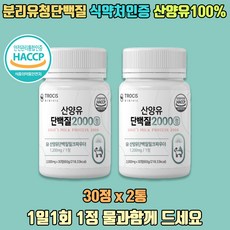 고트밀크 헬스 운동 전 후 단백질많은음식 유청단백 2통 60정