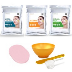 린제이 모델링팩 에스테틱 피부관리샵용 1kg + 고급팩도구 4종 (해면추가) 티트리 1개 1개