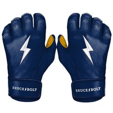 BRUCE BOLT PREMIUM PRO Short Cuff Batting Gloves Navy