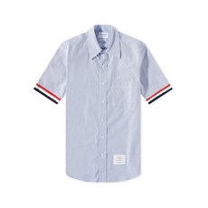 톰브라운 암밴딩 옥스포드 반팔셔츠 네이비 남성 MWS252A 06272 415