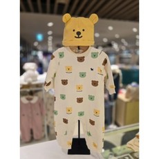 (백화점 상품) [블루독 베이비]CR 곰돌이 우주복44C7067501 24FW 출산선물 신생아 우주복 백일돌선물 이모 조카 729861