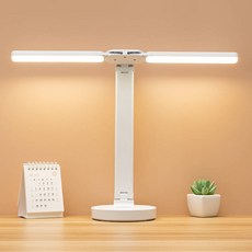 독서등 공부스탠드 LED 책상 램프 3 레벨 밝기 조절 터치 야간 조명 USB 충전식 눈 보호 접이식 테이블 침실 침대옆 독서용 가능 공부등, 2)Rechargeable