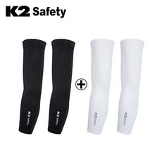K2 safety 심리스 쿨토시 2p x 2세트 (화이트1 블랙1)