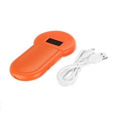 애완 동물 마이크로 칩 스캐너 동물 애완 동물 ID 칩 리더 개 고양이 말 134.2Khz ISO FDX-B 용 휴대용 애완 동물 스캐너 USB RFID 리더, 주황색