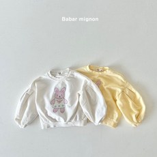 바바미뇽 진주토끼맨투맨 24 봄 티셔츠
