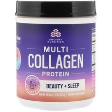 에인션트 뉴트리션 멀티 콜라겐 프로틴 뷰티 ＋ 슬립 카밍 네추럴 라벤더 1.17lb(535g) Ancient Nutrition Multi Collagen Protein Beauty ＋ Sleep Calming Natural Lavender 1.17lb(535g), 1개, 1.17lb