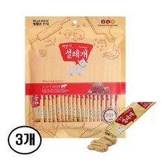 대용량 설레개 20p 소고기 눈물억제 눈건강 영양간식 강아지츄르, 3개, 300g - 설래개