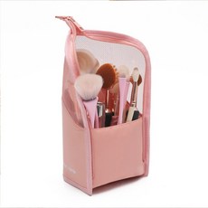 오늘의리스트 프로페셔널 메이크업 브러쉬 파우치 브러쉬케이스, 1개, 실키핑크
