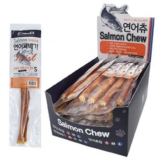  네츄럴이엑스 연어꽈배기 건조간식 S, 25개, 연어맛 