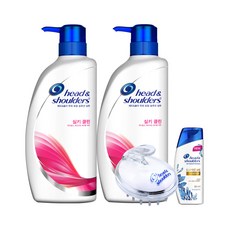 헤드앤숄더 실키클린 샴푸 850ml 2개 + 두피마사지기 + 미니샴푸 1개