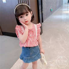 아동민소매블라우스