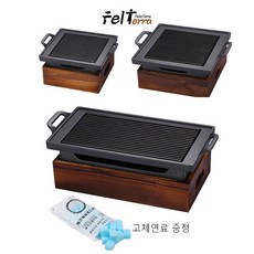 [펠리테라] 가정용 미니화로불판세트 +고체연료10, 정사각 대+연료10P, 1개