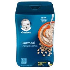 거버 아기 싱글 그레인 오트밀 시리얼 Gerber Single Grain Oatmeal Baby Cereal 454g 6개