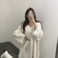 오브제스트 / 백버튼 롱 가디건