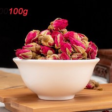 자연 말린 핑크 장미꽃 봉오리 꽃 차 장미꽃 봉오리 유기농 100g/300/500g 팩 여자 여자 선물 웨딩 장식, 100g, 100g, 1개, 1개입