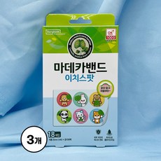 마데카밴드 이치스팟 지름25mm 18매 캐릭터밴드 하이드로콜로이드타입 (약국전용), 3개, 18개입