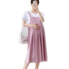 여성복 여름 원피스 임신복 빅 사이즈 M-3XL 순면 임부 스커트 감미롭다 싱그럽다