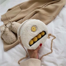 C16832 부드러운 에코퍼 미니 퍼가방 밍크털 크로스백