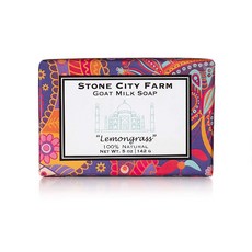 Stone City Farm 스톤 시티 팜 레몬 그라스 산양 우유 비누 142 g, 142g