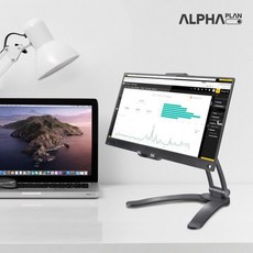 제우스랩 알파플랜 휴대용 모니터 태블릿 아이패드 핸드폰 거치대, 실버, 실버