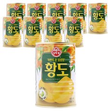 오뚜기 황도 통조림 반절, 400g, 10개