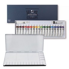 신한 전문가용 수채화물감 12ml 20색+미광20칸 알루미늄팔레트