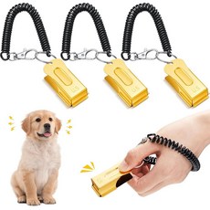 Jenaai 4 Pieces Signaling Cricket Clicker Dog Training Brass Pet for Dogs Puppy Cat 49304