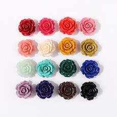 싼비즈 [5511-G]송석장미꽃 가로홀 20mm 16color 1개