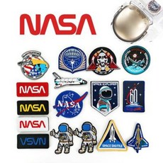 캠핑 생존 키트 용품 물품 지진 재난대비 서바이벌 SOS 비상용 도구 아폴로 NASA 우주왕복선 미국 자수 벨크로 배지마크 우주본부, 06 NASA 롱바(헤디란)