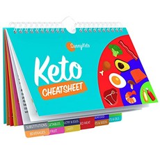 NMT Keto 다이어트 치트 시트 퀵 가이드 케토 제닉 다이어트 식품 용 냉장고 자석 참조 차 [14 Page Guide] - P09300827DHLR65, 14 Page Guide, 14 Page Guide