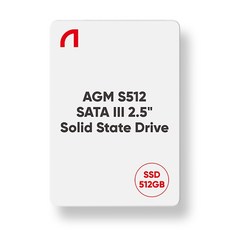 앱코 AGM S512 SATA3 SSD 화이트 100 x 70 x 7 mm, ABKOAGMS512G, 512GB