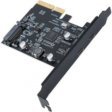 1PC PCIE 4X PCIExpress to USB 3.2 Gen2 Type C 포트 확장 카드 Asm3142 칩 10Gbps 지원 PCiEX16, 1개