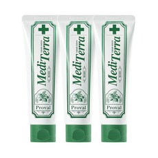 프로벨 메디테라치약 치과약국전문 특허 잇몸치약 불소 계면활성제없는 입냄새 치석제거 치주염, 3개, 120g