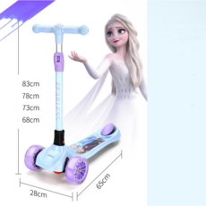 겨울왕국 킥보드 씽씽카/접이식 킥보드/5cm발광 바퀴/50kg/어린이 킥보드/인기상품