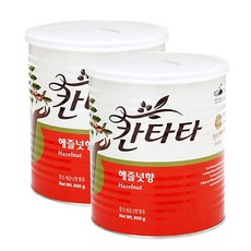 칸타타 헤이즐넛향 원두커피 분쇄 900g 캔 2개세트
