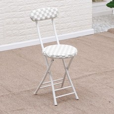 (관부가세포함) 1인용안락의자 Name rattan chair portable folding stool adult leather armchair home computer chair simple -615686132598, 두꺼운 스폰지 흰색 격자 의자one size