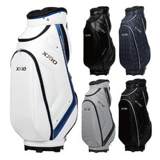 [던롭코리아 정품] 2022년형 젝시오 어쎈틱 경량 캐디백 골프백 [GGC-X142], 화이트