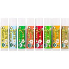 립밤 Sierra Bees Organic Lip Balms Combo Pack 8팩 .15 oz(4.25g) 각각 : 뷰티, 1, 단일옵션